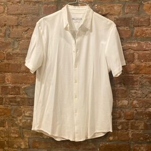 Knit Short Sleeve Button Down Summer Shirt